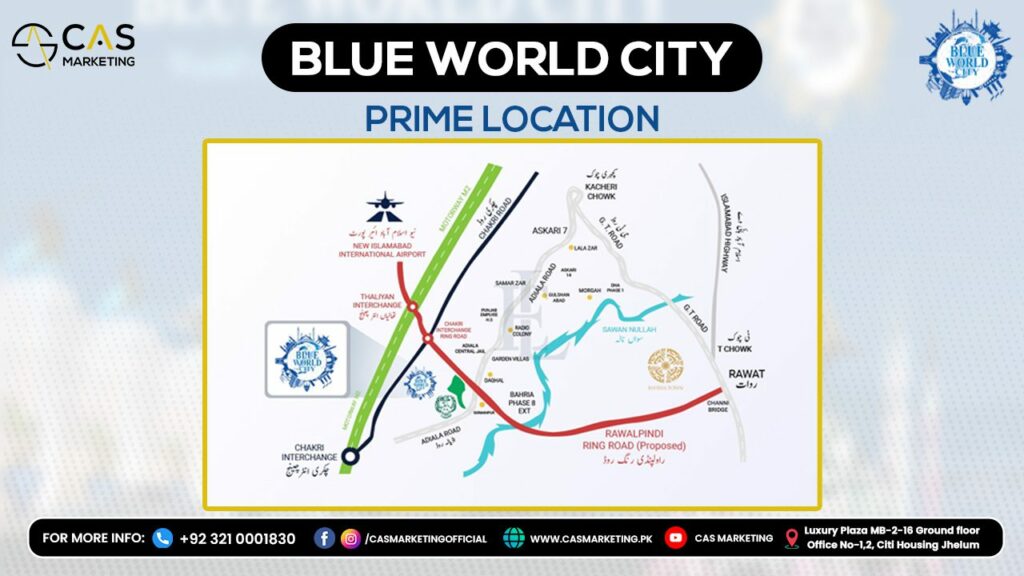 Blue World City Islamabad Location