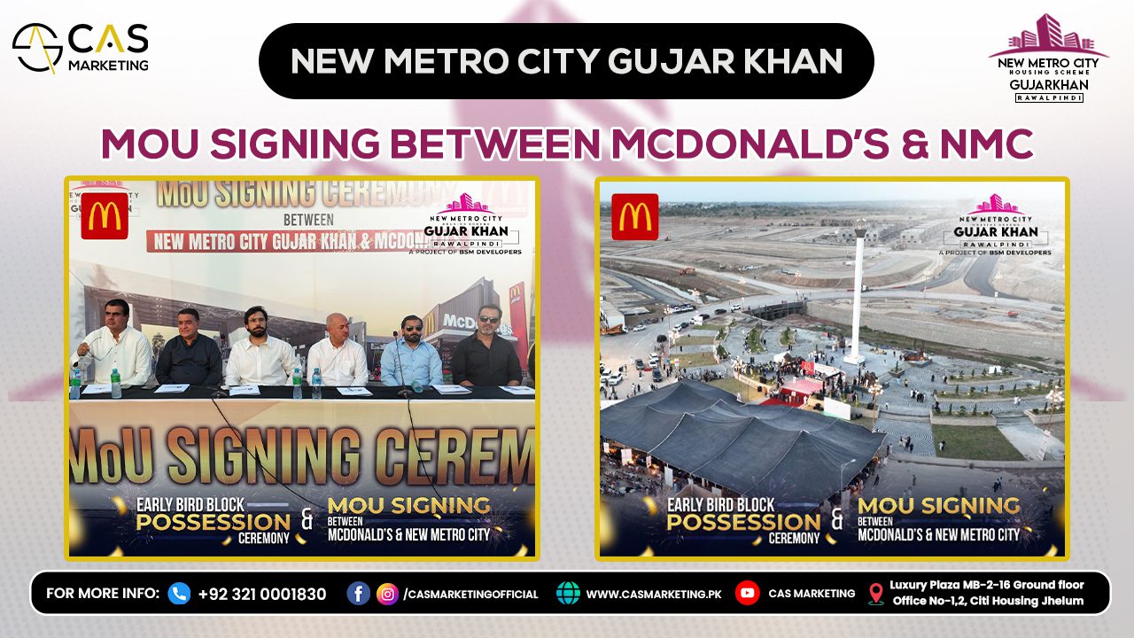 MacDonald's MOU between New Metro City Gujar Khan